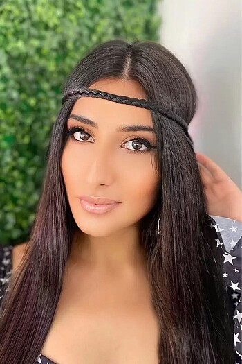 Diğer Siyah Renk İnce Örgülü Lastik Bandana