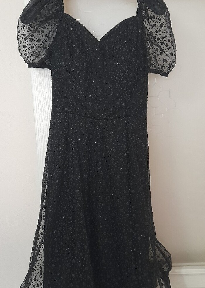 Simli kısa elbise  - Görsel 2