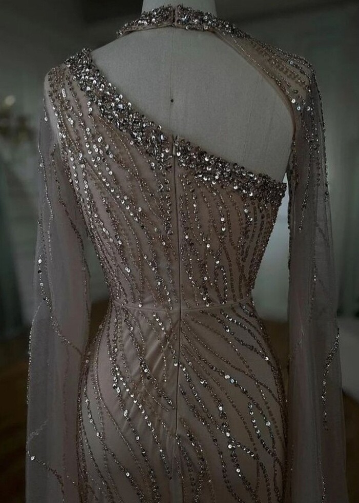 Taşlı tek kol çıkarılabilir Abiye Nişanlık - Görsel 2