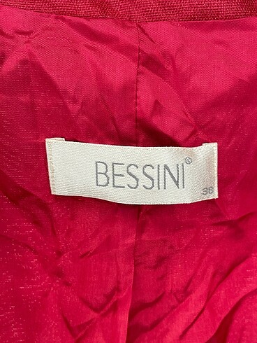 38 Beden kırmızı Renk Bessini Blazer %70 İndirimli.