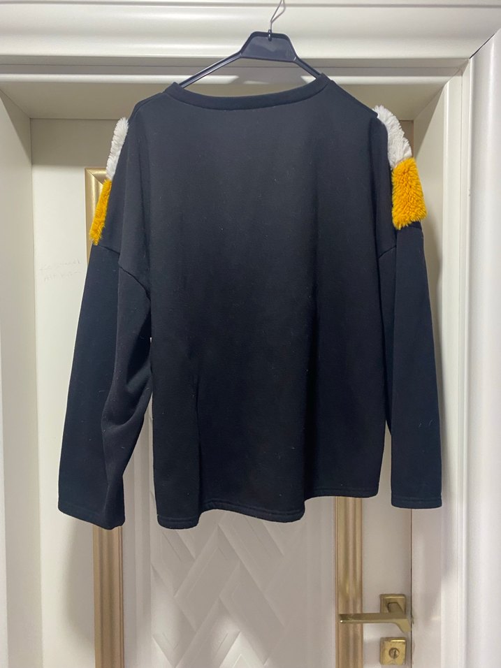 Detaylı Peluş Kadın Sweatshirt - Görsel 2