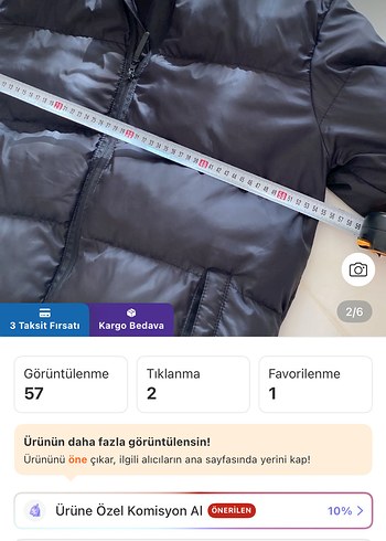 Siyah Fermuarlı Erkek Mont - Görsel 3