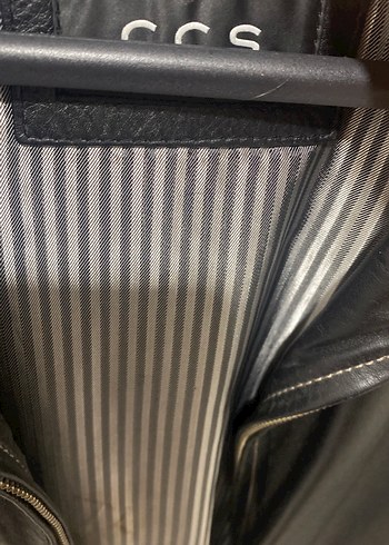 Erkek Siyah Deri Ceket - Görsel 3