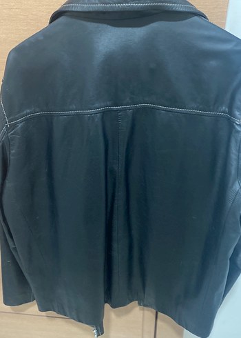 Erkek Siyah Deri Ceket - Görsel 4