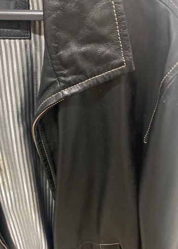 Erkek Siyah Deri Ceket - Görsel 2