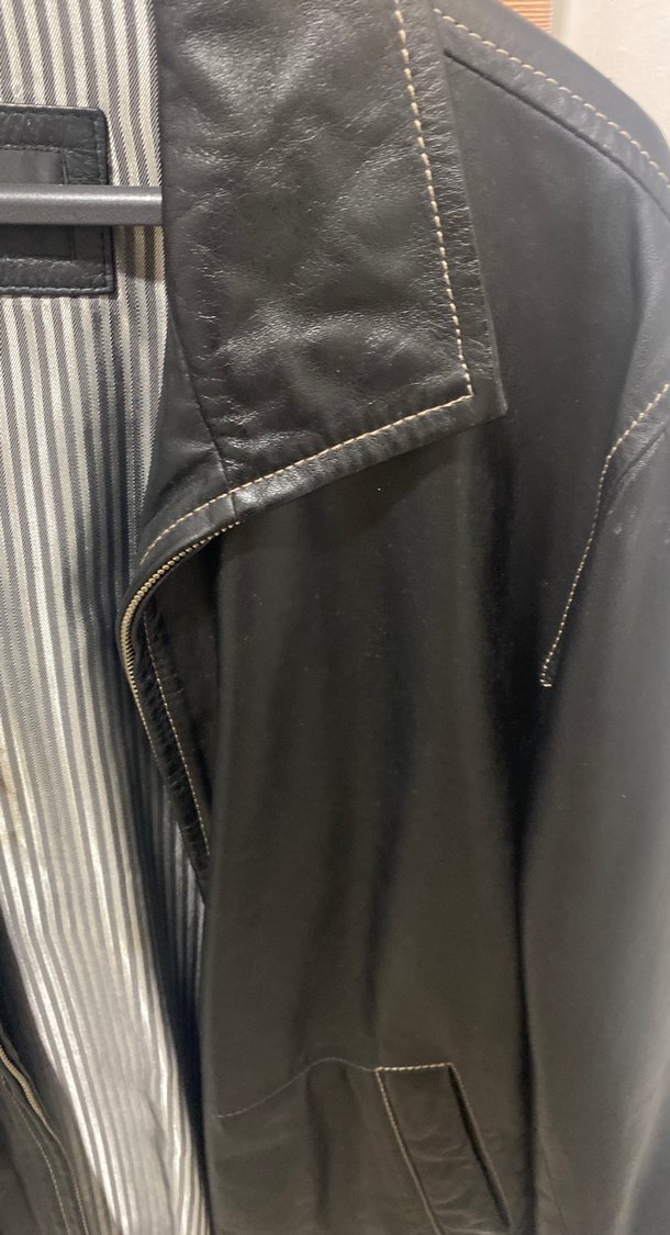 Erkek Siyah Deri Ceket - Görsel 2