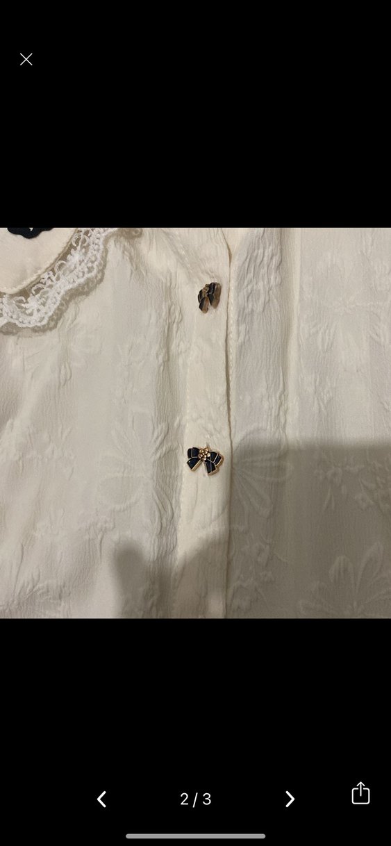 Düğmeli Beyaz Kadın Kısa Kollu Gömlek vinyeç model - Görsel 2