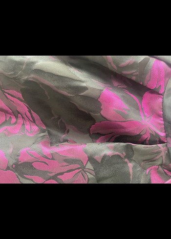 Mor Baskılı Uzun Dökümlü Etek - Görsel 3