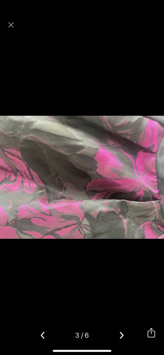 Mor Baskılı Uzun Dökümlü Etek - Görsel 3