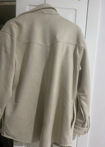 Bej Süet Düğmeli Midi Kadın Ceket - Görsel 3