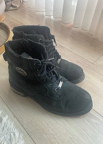 Siyah Nubuk erkek Biker Botu, Tokalı - Görsel 4