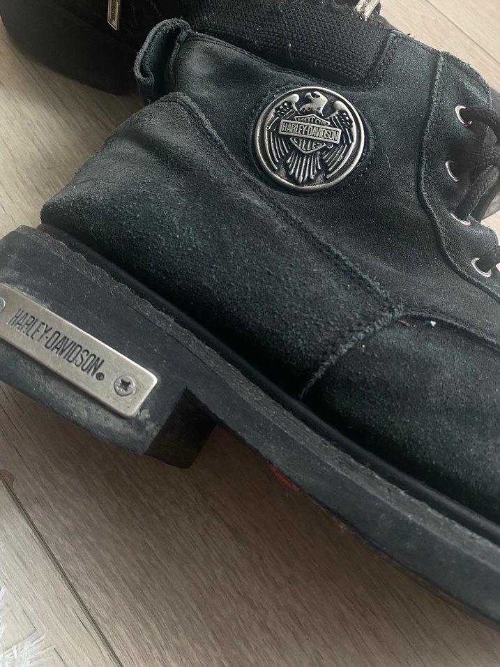 Siyah Nubuk erkek Biker Botu, Tokalı - Görsel 5