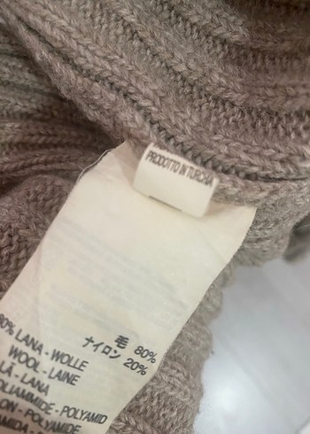 Bej  Boğazlı Triko Kazak - Görsel 8