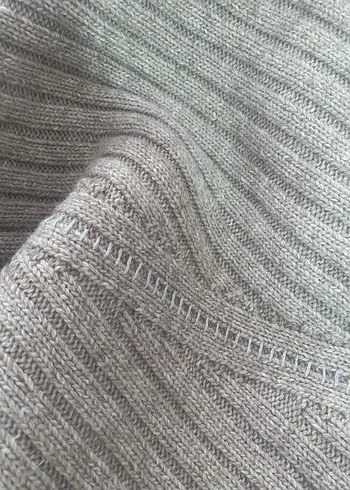 Bej  Boğazlı Triko Kazak - Görsel 9