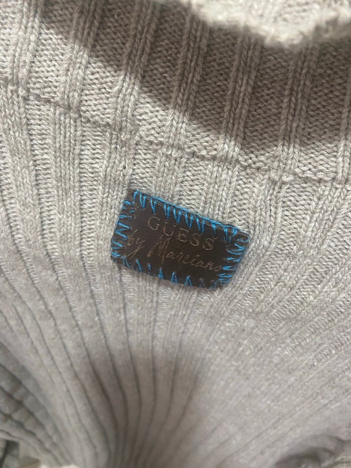 Bej  Boğazlı Triko Kazak - Görsel 4