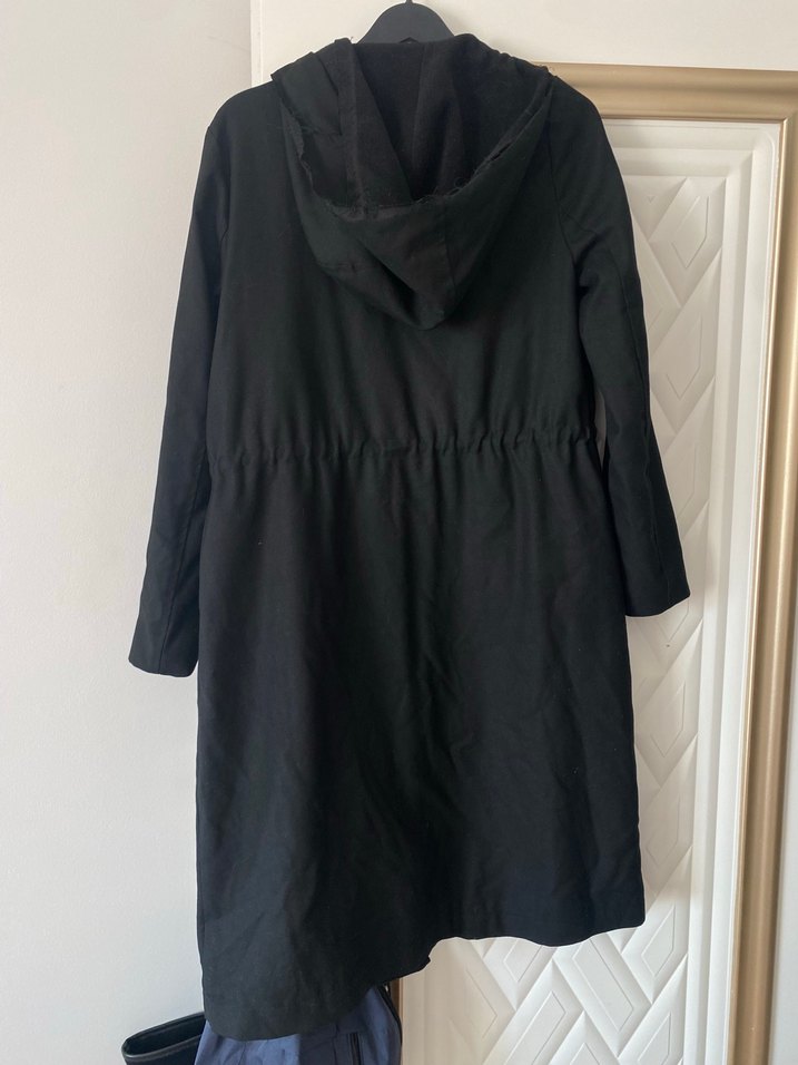 Uzun Siyah kışlık kaban - Görsel 2