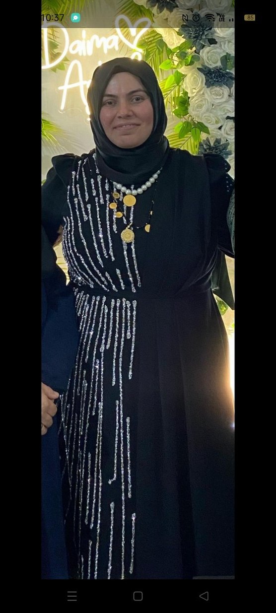 Siyah tesettür Abiye Elbise - Görsel 4