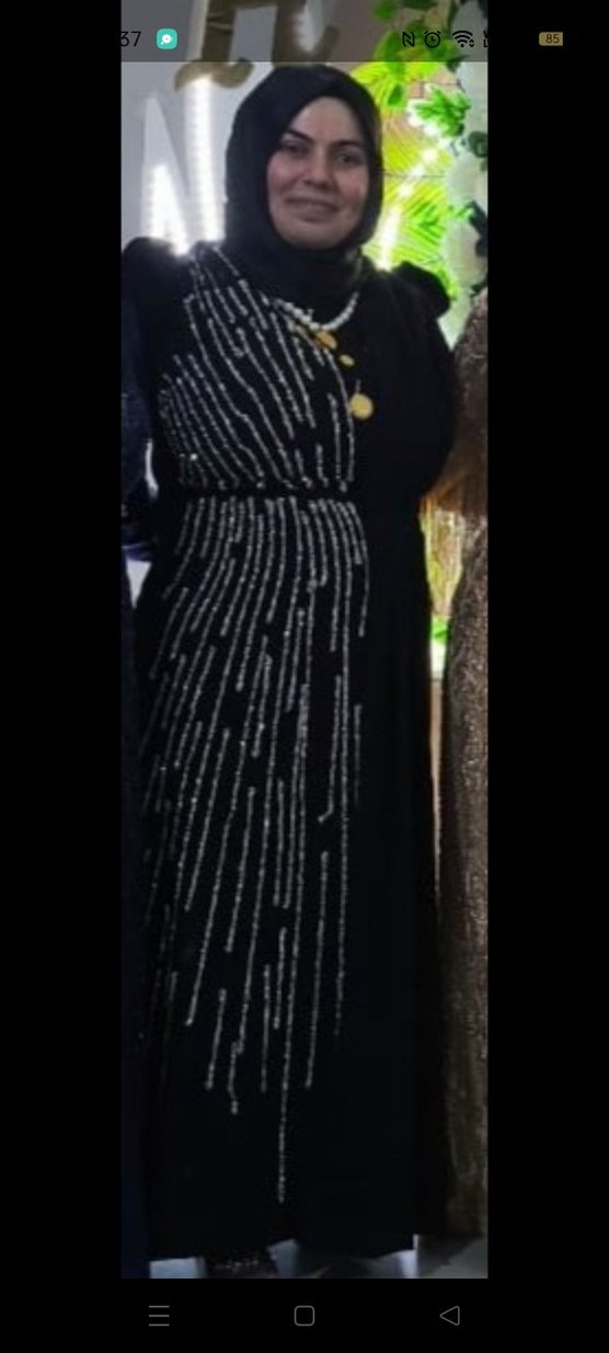 Siyah tesettür Abiye Elbise - Görsel 5