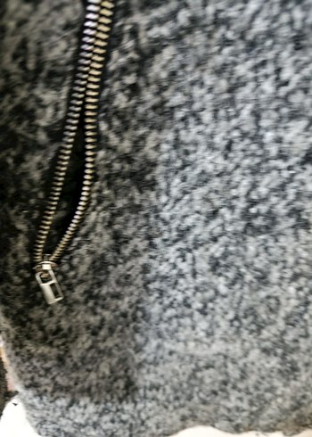 Gri Midi Yünlü Kadın Kaban - Görsel 2