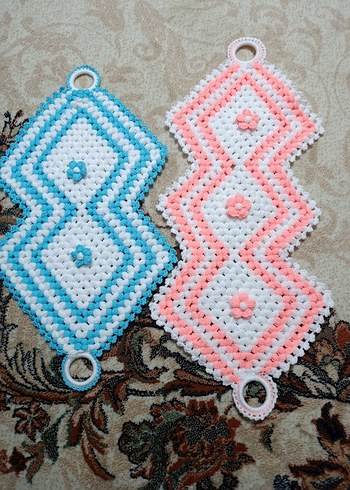 Renkli Örgü Banyo lifleri - Görsel 2