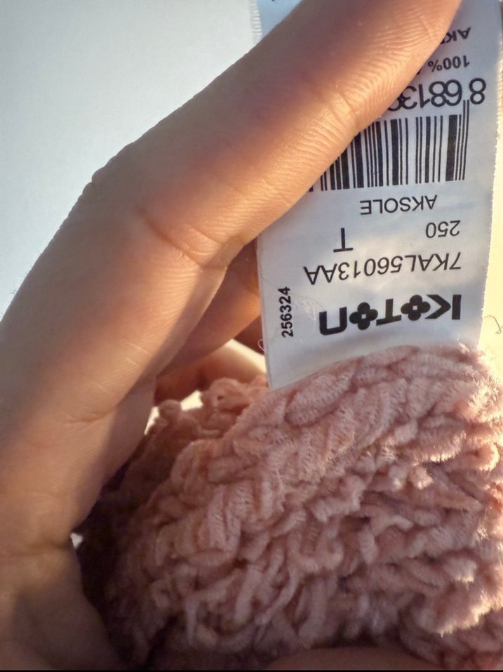 Pembe Kadın Örgü Bere Ponponlu - Görsel 2