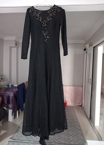 xl Beden siyah Renk Abiye elbise abaya