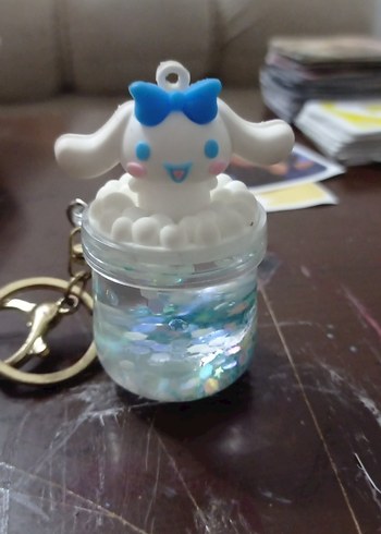 Hello Kitty Mavi sulu Cinnamoroll anahtarlık