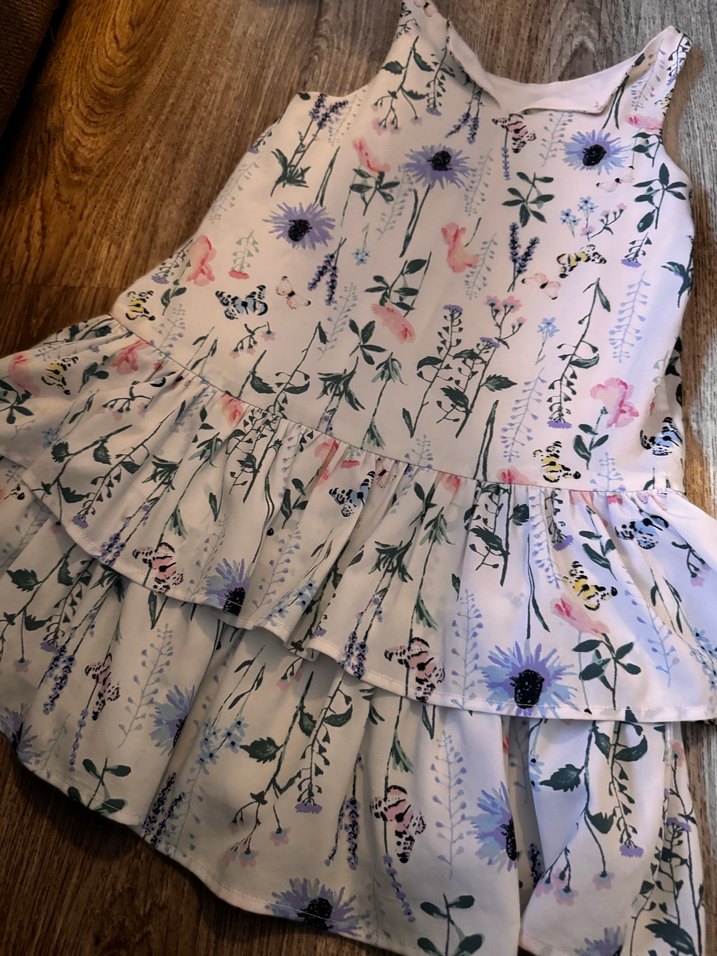 Kız Çocuk Nakışlı Fırfırlı Elbise - Görsel 5