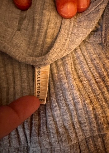 Gri Askılı Triko Kız Elbise - Görsel 3