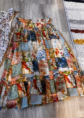 Çiçek Desenli Renkli Mini Fırfırlı Etek - Görsel 6