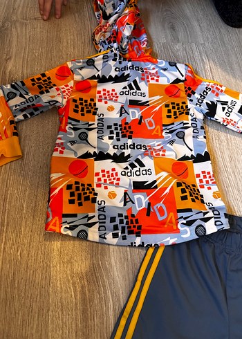 Kapüşonlu, Fermuarlı Çok Renkli Erkek Eşofman Takımı - Görsel 4