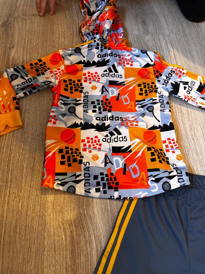 Kapüşonlu, Fermuarlı Çok Renkli Erkek Eşofman Takımı - Görsel 4