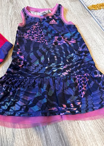 Kız çocuk Renkli Tie-Dye Mini Spor Elbise - Görsel 3