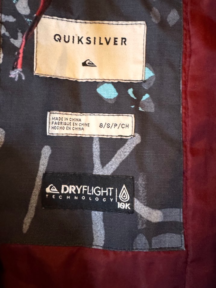 Desenli Kırmızı Kapüşonlu Hamile Mont - Görsel 2