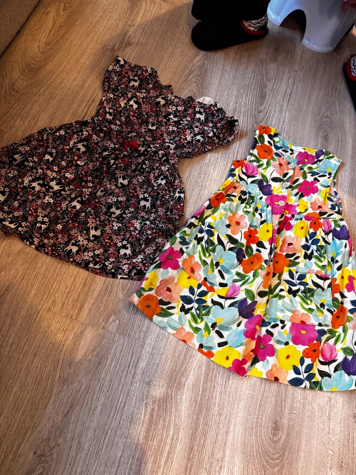 Çiçek Desenli Bohem Kız Elbisesi - Görsel 2