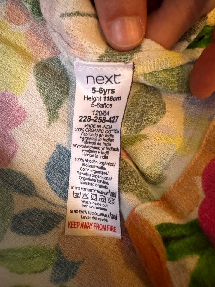 Çiçek Desenli Bohem Kız Elbisesi - Görsel 4