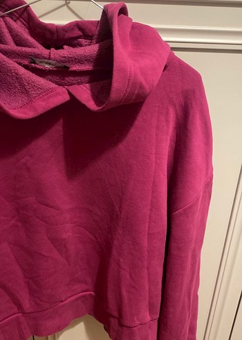 Diğer Pembe Yüksek Yakalı Salaş Sweatshirt
