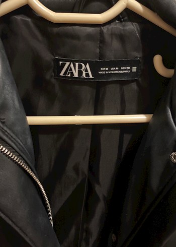 Zara Siyah Deri Ceket - Görsel 2