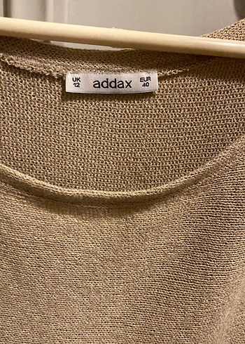 Bej Kadın Uzun Kollu Salaş örme Kazak - Görsel 2