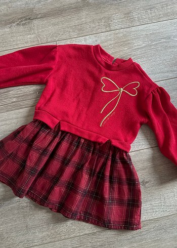 Kız Çocuk Kırmız Elbise - Görsel 6