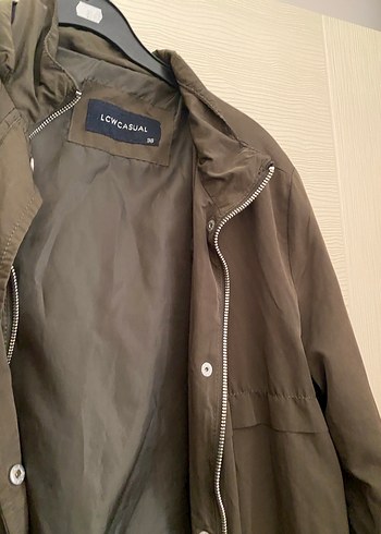 Kadın Haki Midi Ceket, Düğmeli, Salaş Kesim - Görsel 2