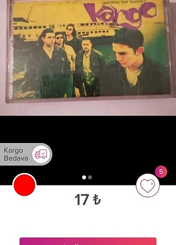 2 adet kaset Kargo 