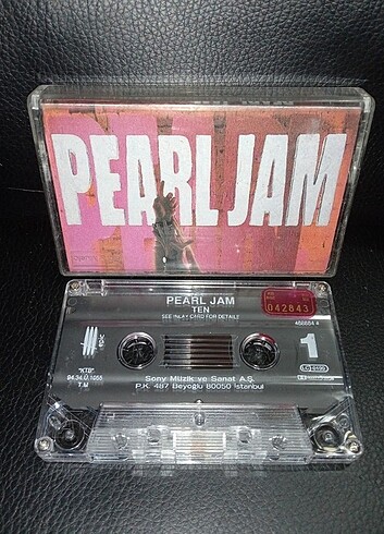 Kaset Pearl Jam Ten albümü. 1994 Sony