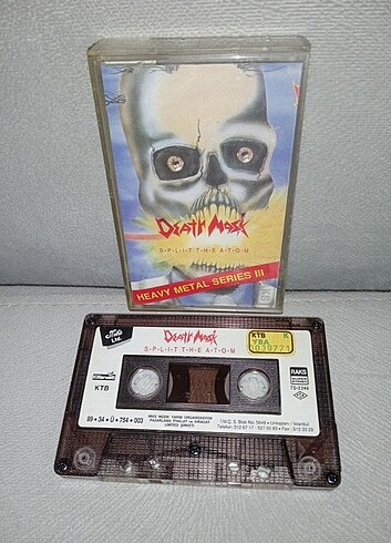 Kaset Death Mask split the atom albümü. Raks 1989 kağıt baskı