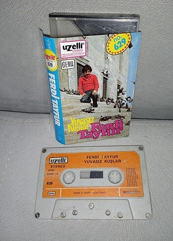 Kaset Ferdi Tayfur yuvasız kuşlar Uzelli 629 Alman baskı. Kaset 