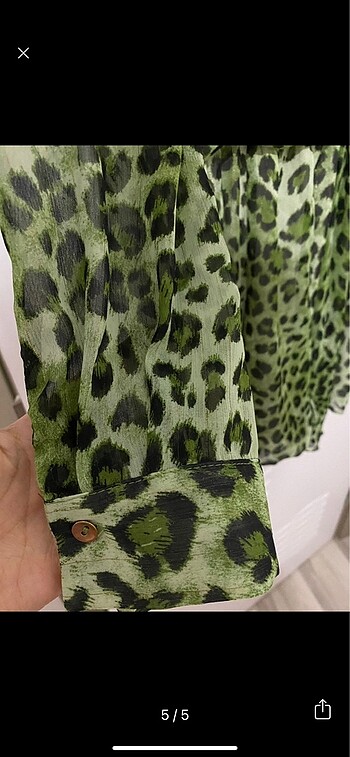 s Beden yeşil Renk ZARA Leopar Elbise