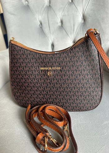  Beden kahverengi Renk Michael Kors Zincir Detaylı Kahverengi Deri Çanta