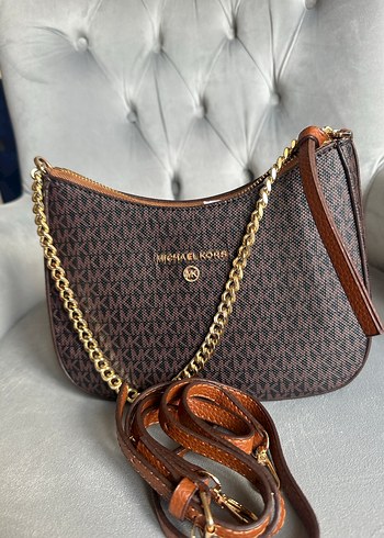 Michael Kors Michael Kors Zincir Detaylı Kahverengi Deri Çanta