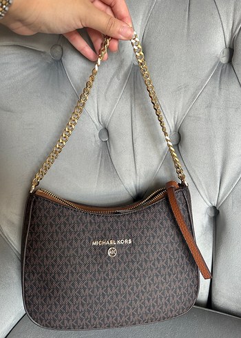 Michael Kors Zincir Detaylı Kahverengi Deri Çanta
