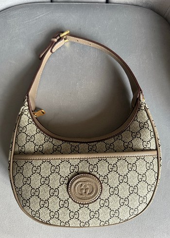  Beden Gucci vizon Deri Zincir Detaylı Kadın Omuz Çantası
